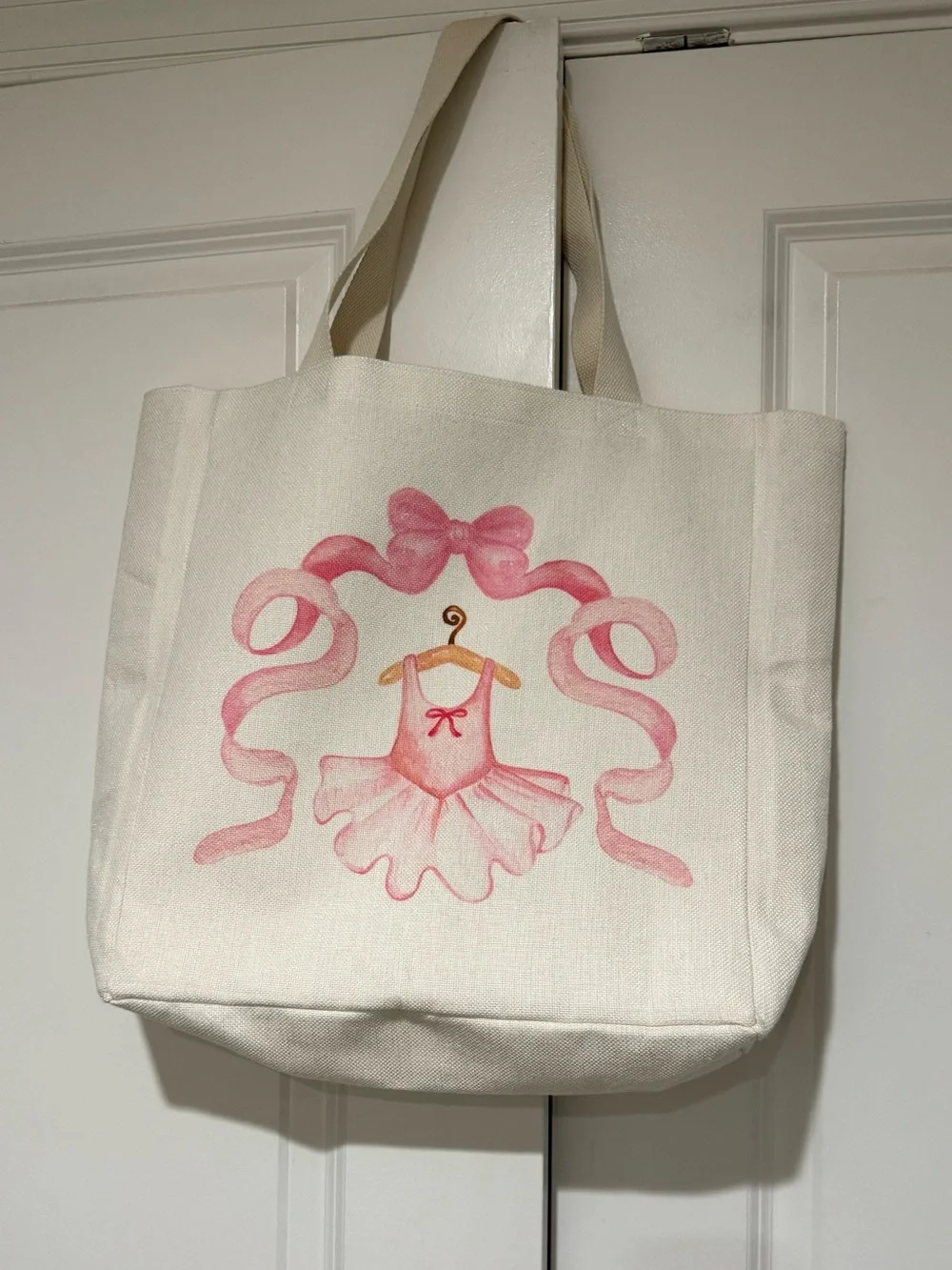Pink Ballet Tutu Canvas Tote Bag